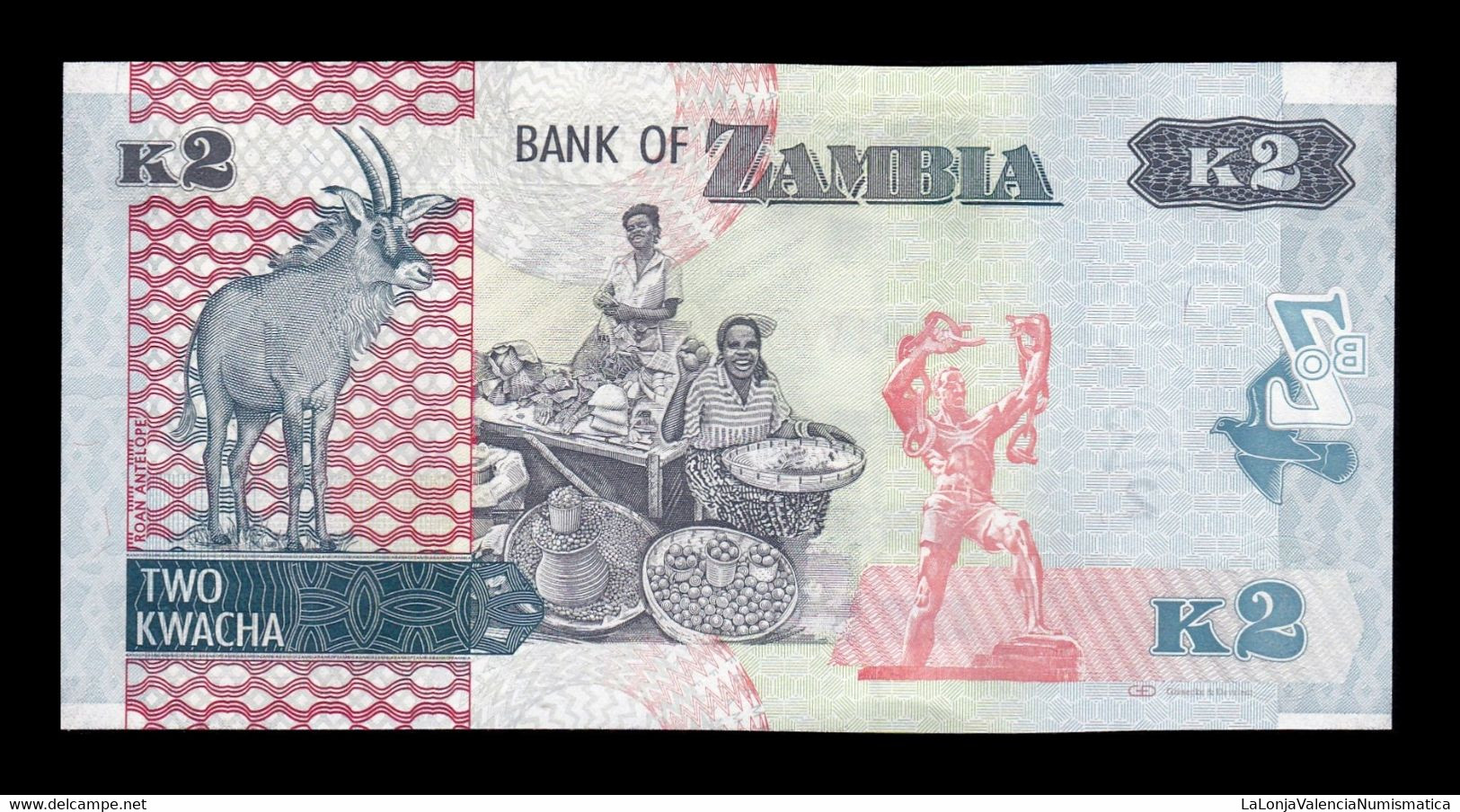 Zambia 2 Kwacha 2012 Pick 49a SC UNC - Zambia