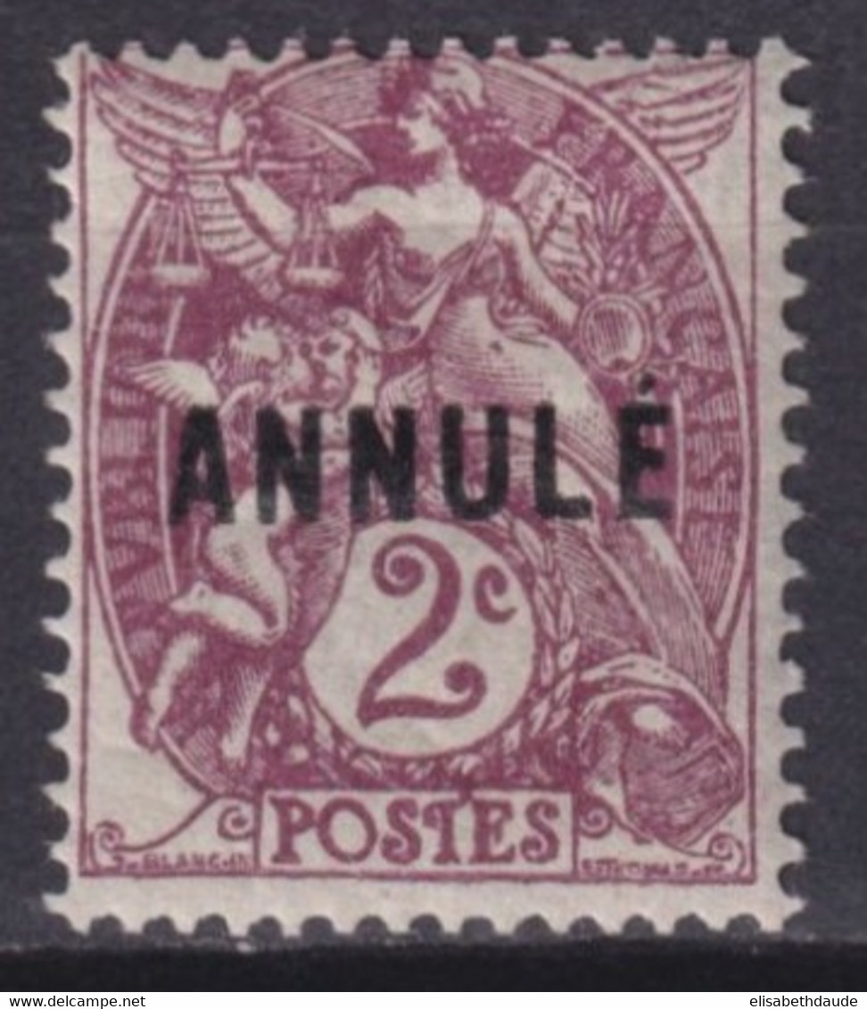 COURS D'INSTRUCTION "ANNULE" / BLANC SURCHARGE - YVERT N° 108a ** MNH - COTE = 20 EUR - Cours D'Instruction