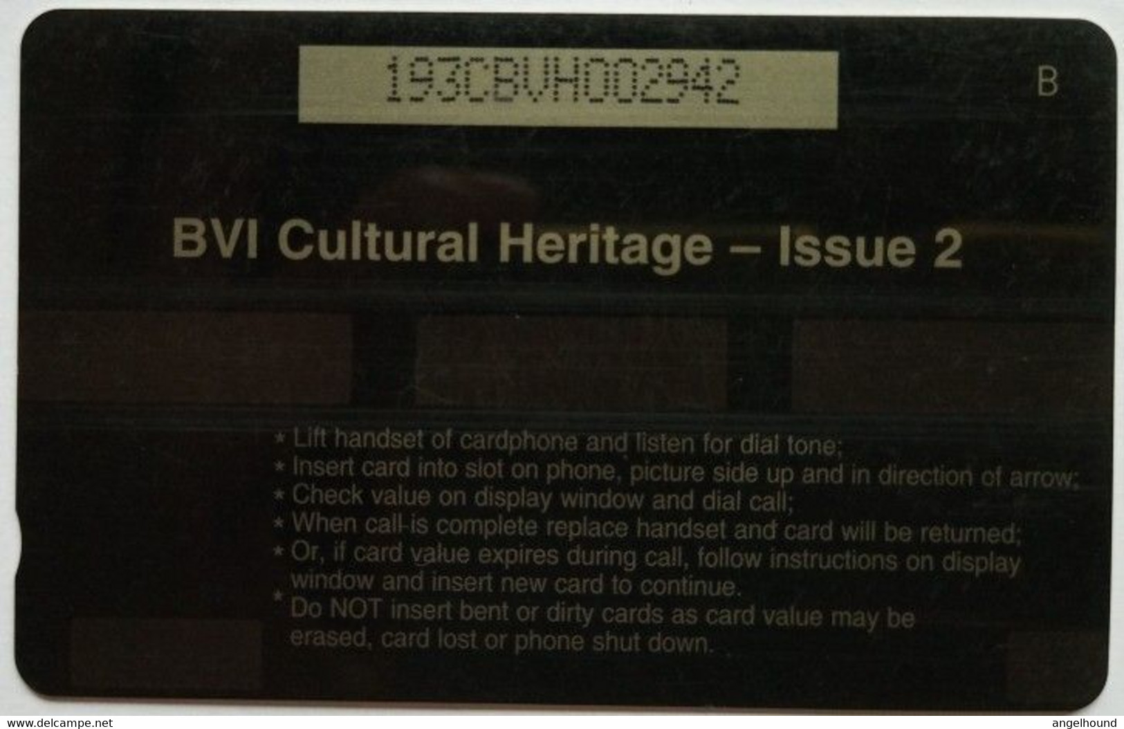 BVI Cable And Wireless US$10  193CBVH " BVI Cultural Heritage - Sugarcane Factory " - Jungferninseln (Virgin I.)