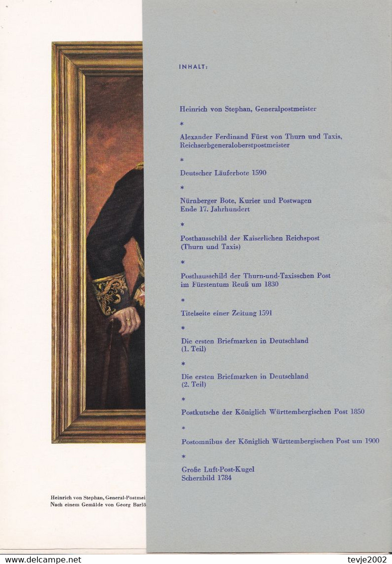 Deutsche Bundespost 1963 - 3 Mappen Mit 37 Blättern Zur Geschichte Der Post - Gut Erhalten - Siehe Beschreibung - Filatelie En Postgeschiedenis