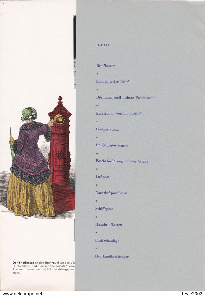 Deutsche Bundespost 1963 - 3 Mappen Mit 37 Blättern Zur Geschichte Der Post - Gut Erhalten - Siehe Beschreibung - Philatelie Und Postgeschichte