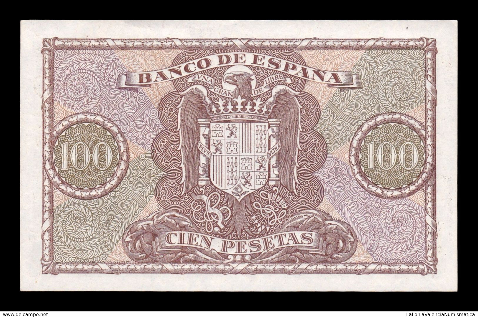 España Spain 100 Pesetas Cristóbal Colón 1940 Pick 118 Serie H SC- AUNC - 100 Pesetas