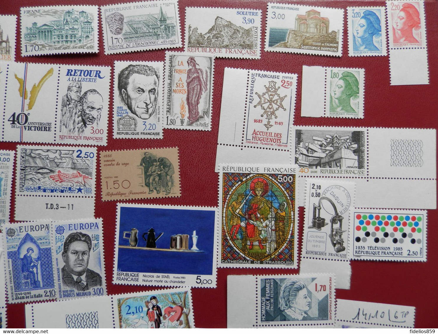 FRANCE ANNEE COMPLETE 1985 (sf 3 Timbres) SOIT 43 TIMBRES NEUFS SANS CHARNIERE NI TRACE 1ER CHOIX  VOIR DETAIL - 1980-1989