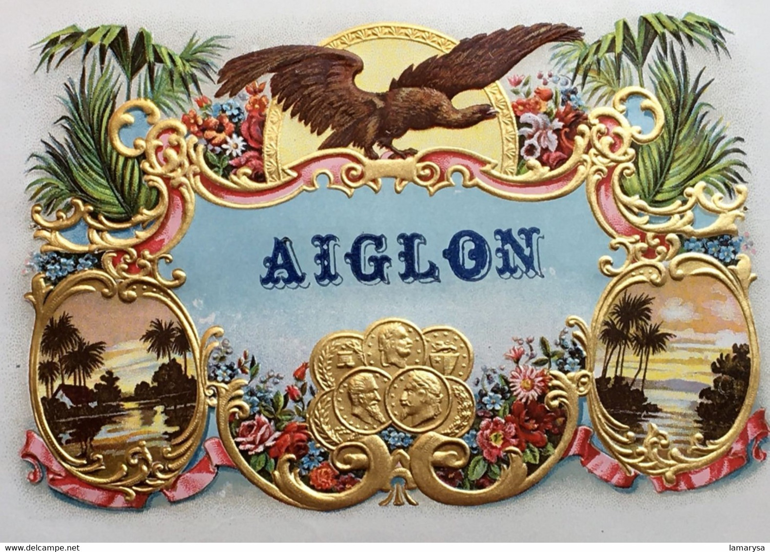 Vintage 1950-AIGLON Étiquette De Boîte De Chocolat Neuve-☛Chromo- Image Chocolat Aiglon-New Chocolate Box Label-☛Picture - Aiglon