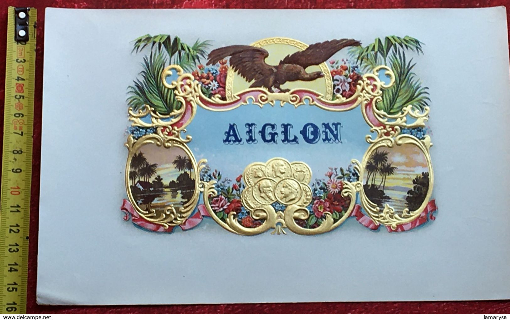Vintage 1950-AIGLON Étiquette De Boîte De Chocolat Neuve-☛Chromo- Image Chocolat Aiglon-New Chocolate Box Label-☛Picture - Aiglon