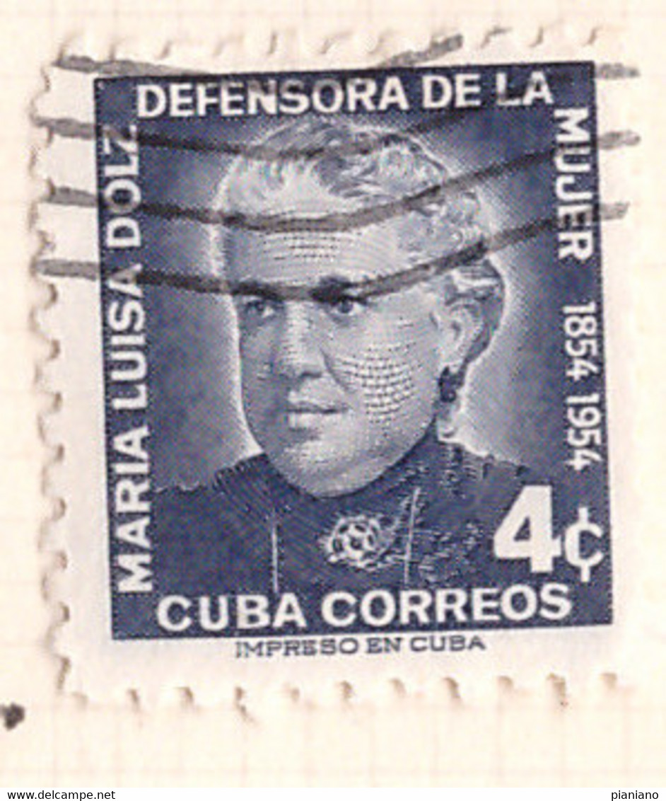 PIA- CUBA - 1954 : Centenario Della Nascita Di Maria Luisa Dolz, Difensore Della Madre   - (Yv  415) - Used Stamps