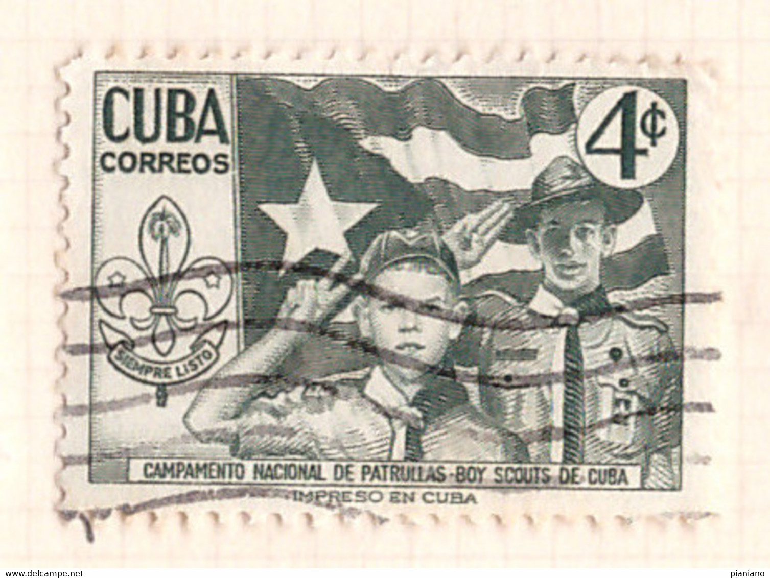 PIA- CUBA - 1954 : 3° Incontro Degli Scout Cubani   - (Yv  416) - Gebraucht