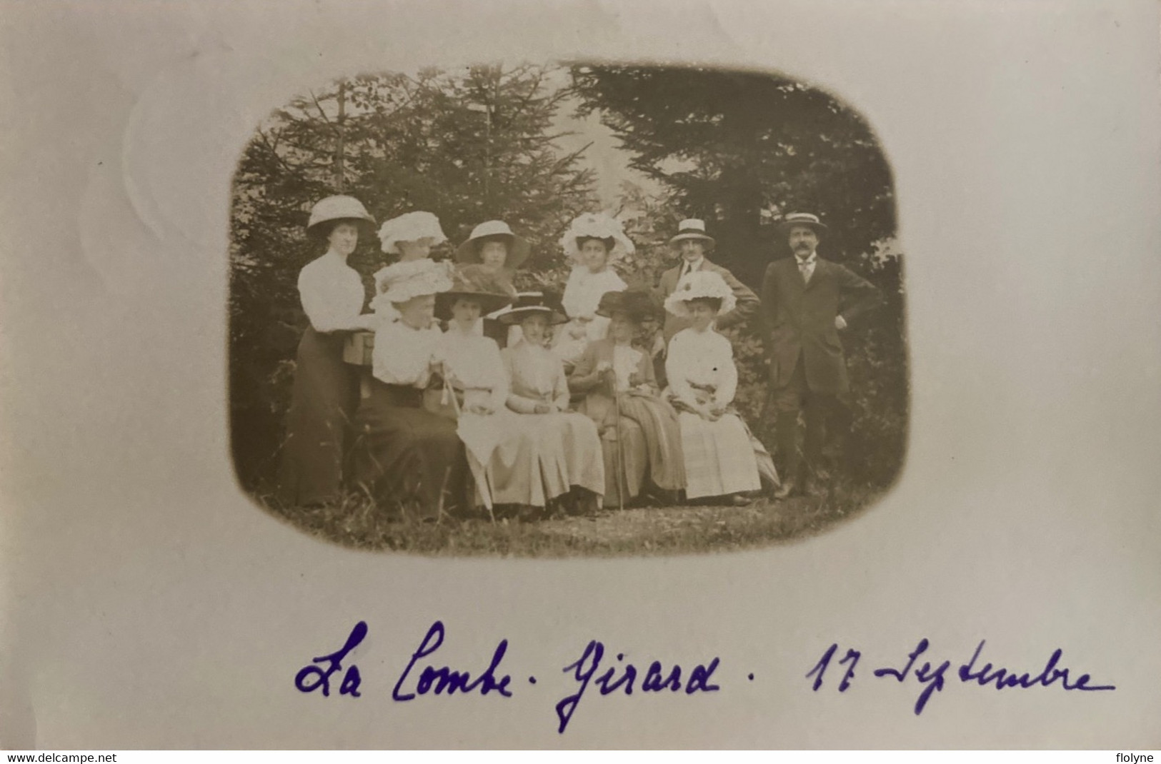 Le Locle - La Combe Girard - Carte Photo - Femmes Et Hommes Bourgeois - Suisse Switzerland - Le Locle