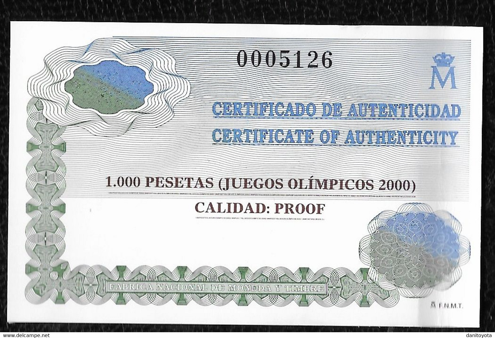 ESPAÑA. AÑO 1999 1000 PTAS PLATA " JUEGOS OLIMPICOS AÑO 2000" -  Collections