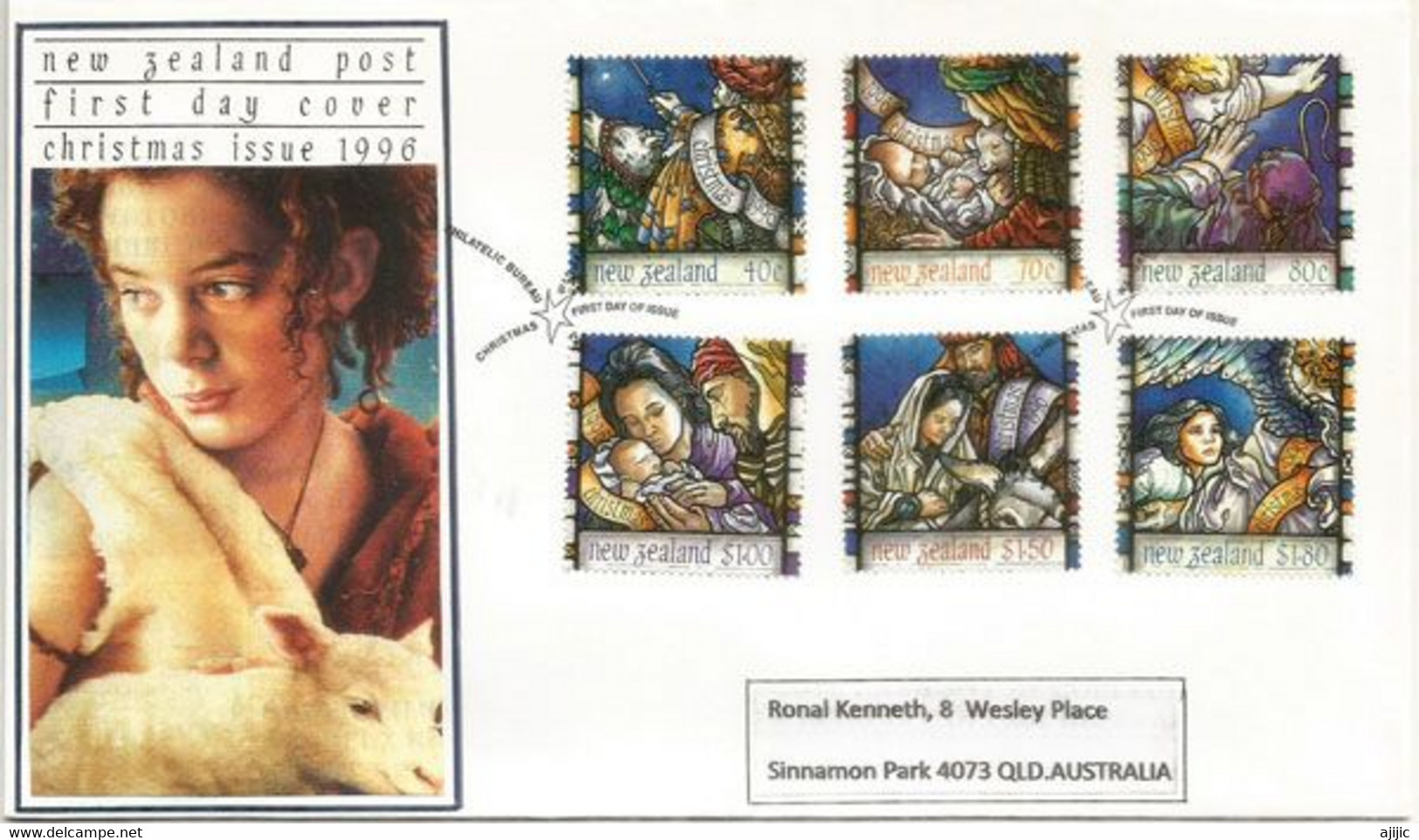 NEW ZEALAND.CHRISTMAS 1996 . Yvert Nr 1488/93.  Scott # 1385/90.   FDC  (Côte 13 Euro) - Cartas & Documentos