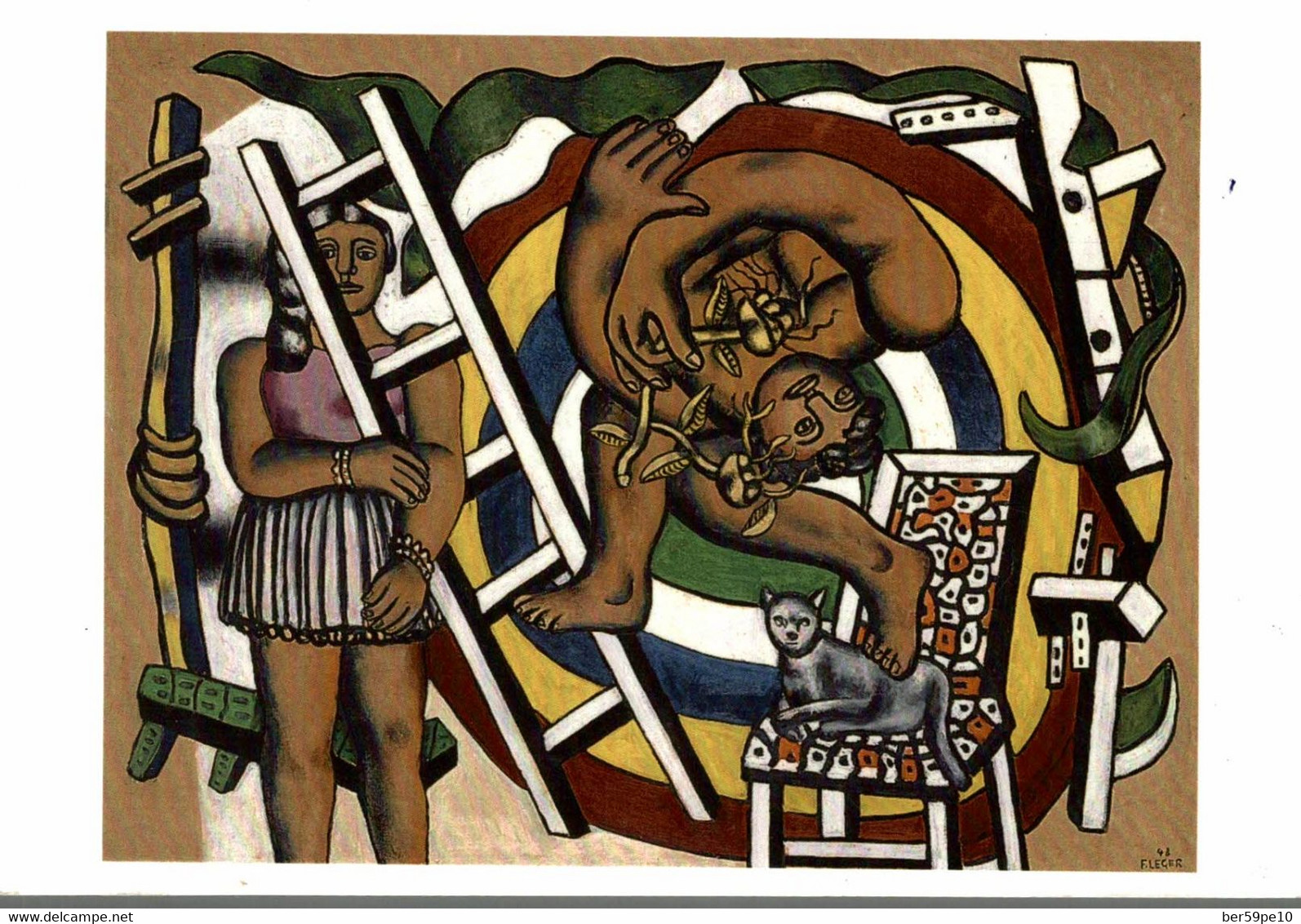 FERNAND LEGER THE ACROBAT AND HIS PARTNER - OIL ON CANVAS - Pittura & Quadri