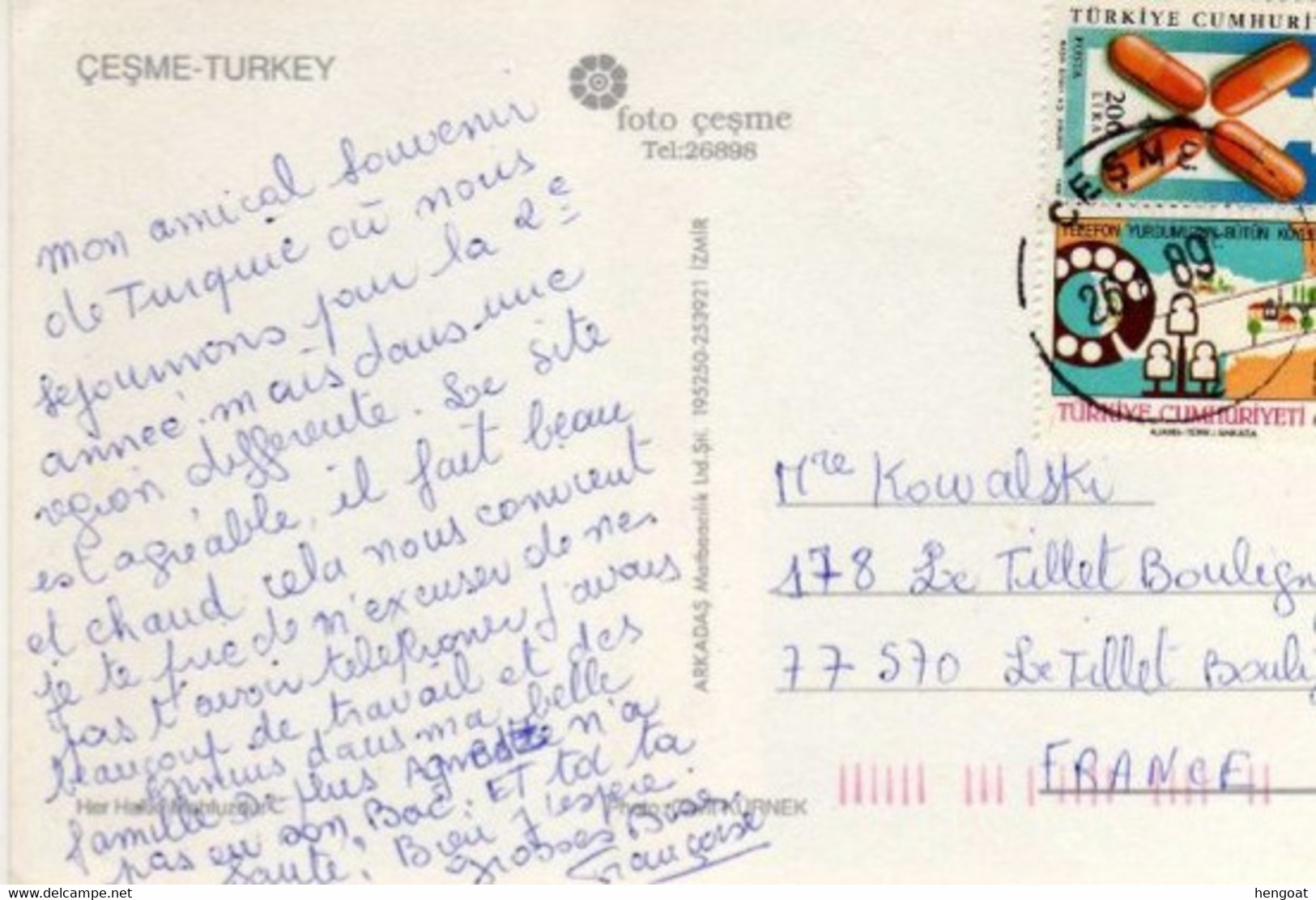 Timbres , Stamps  " Médecine : Médicaments ; Téléphone " Sur Cp , Carte , Postcard Du 26/08/89 - Briefe U. Dokumente