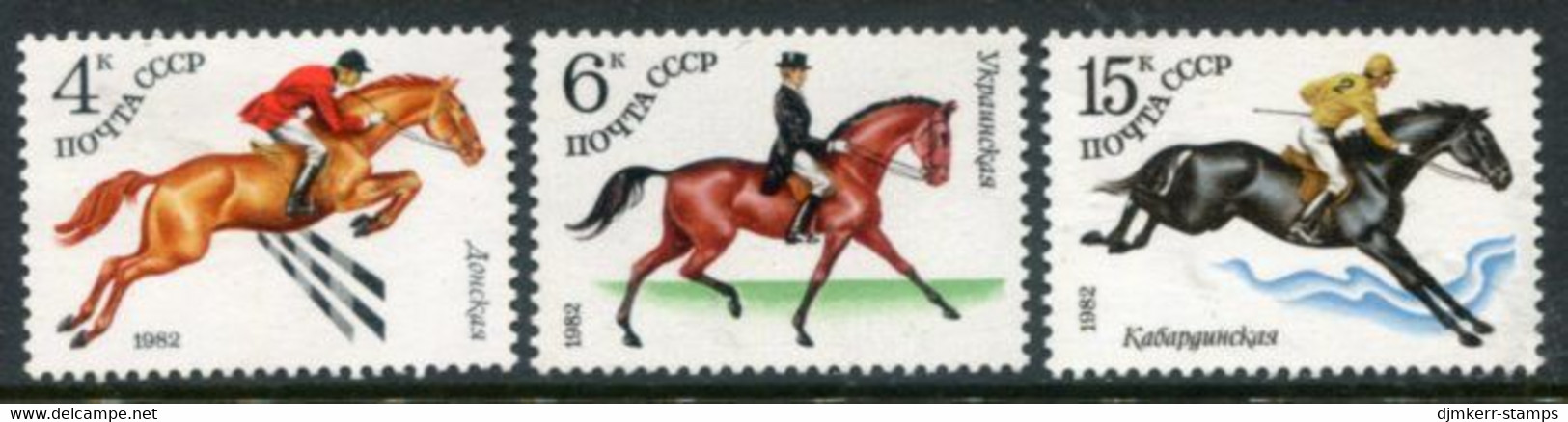 SOVIET UNION 1982 Horse Breeding MNH / **.  Michel 5148-50 - Ongebruikt