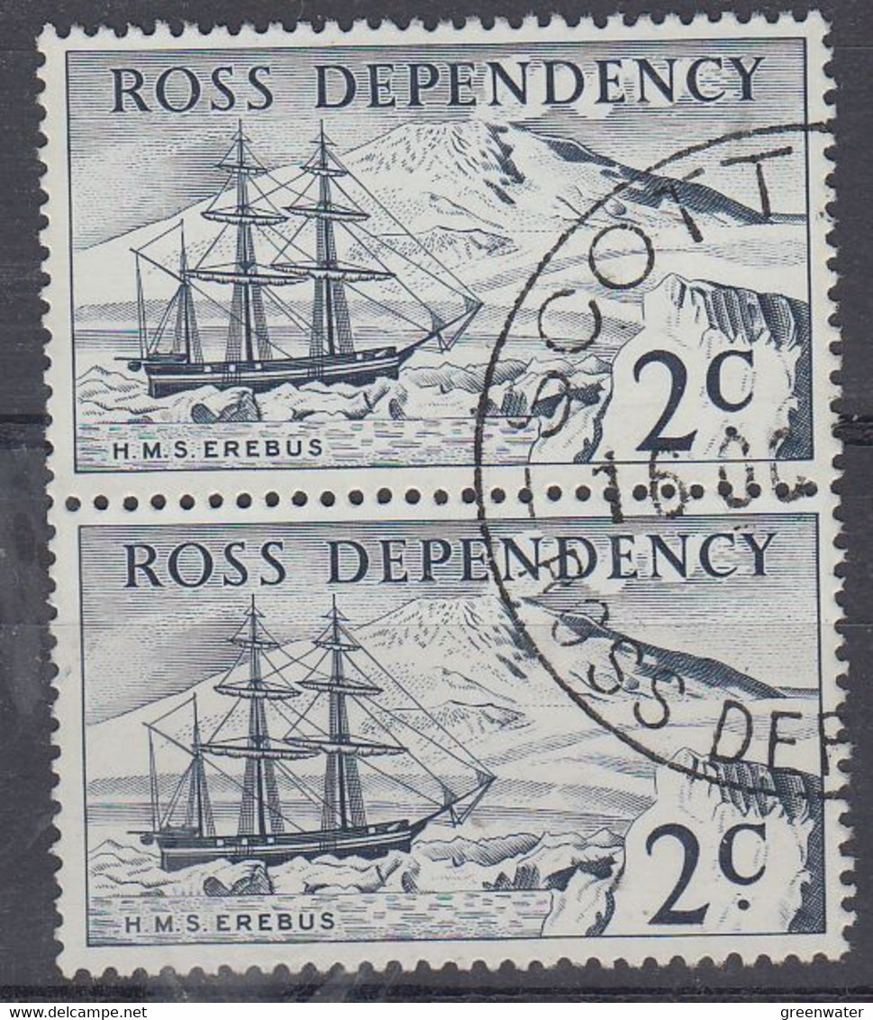 Ross Dependecy 1967 2c (pair) Used Ca Scott Base  (57999C) - Oblitérés