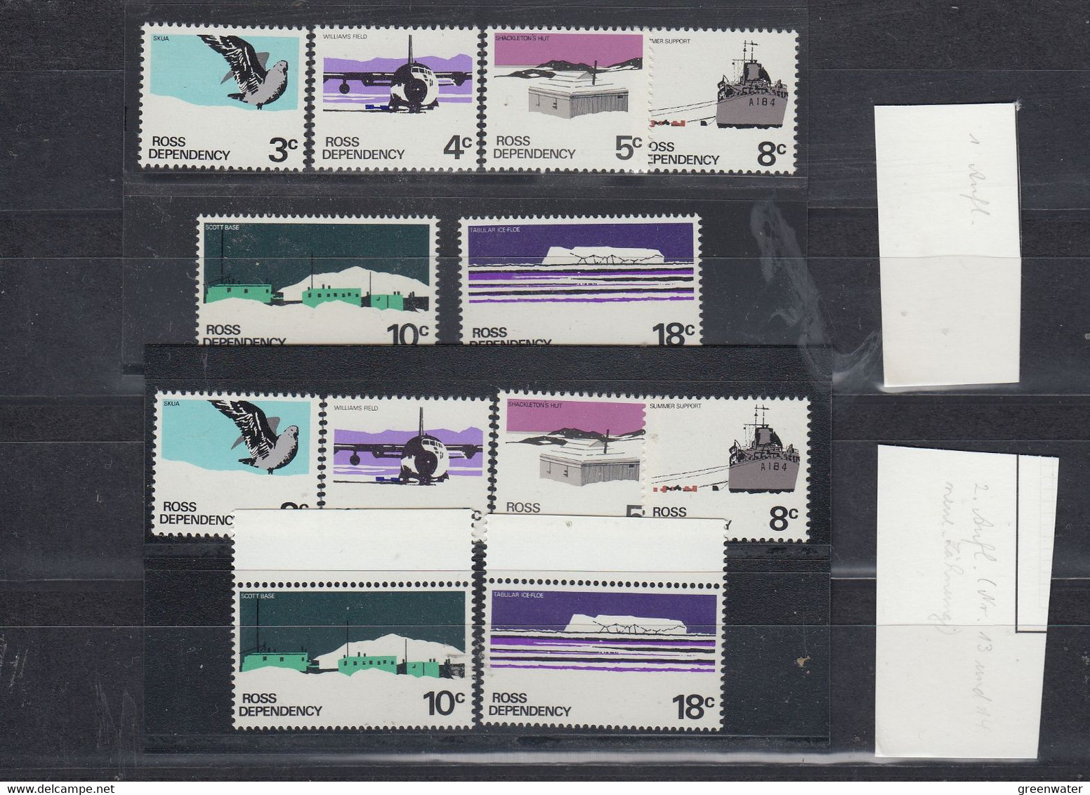 Ross Dependency 1972 Definitives 2x6v Both Printiungs (58001) - Unused Stamps