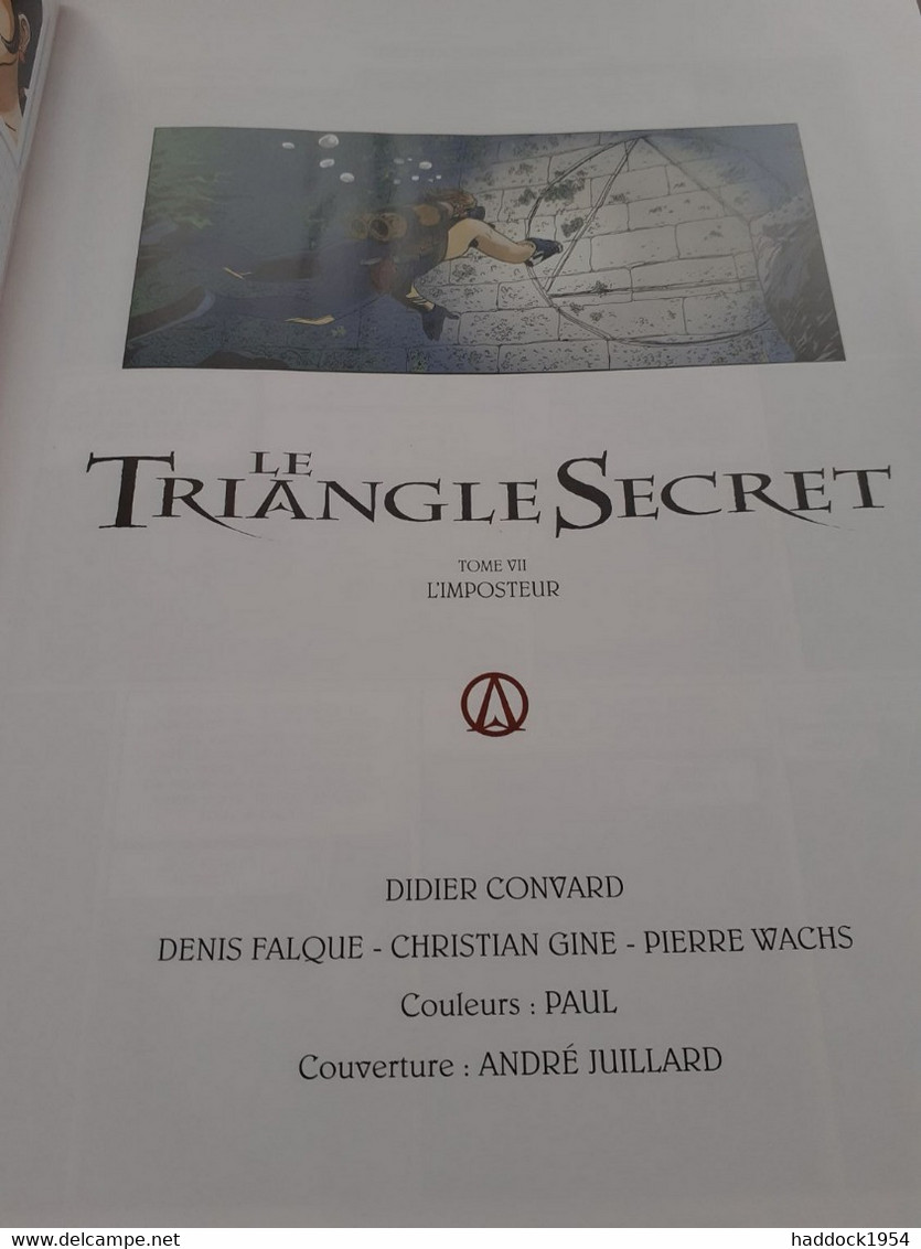 l'imposteur tome 7 le triangle secret DIDIER CONVARD DENIS FALQUE CHRISTIAN GINE boulevard des bulles 2003