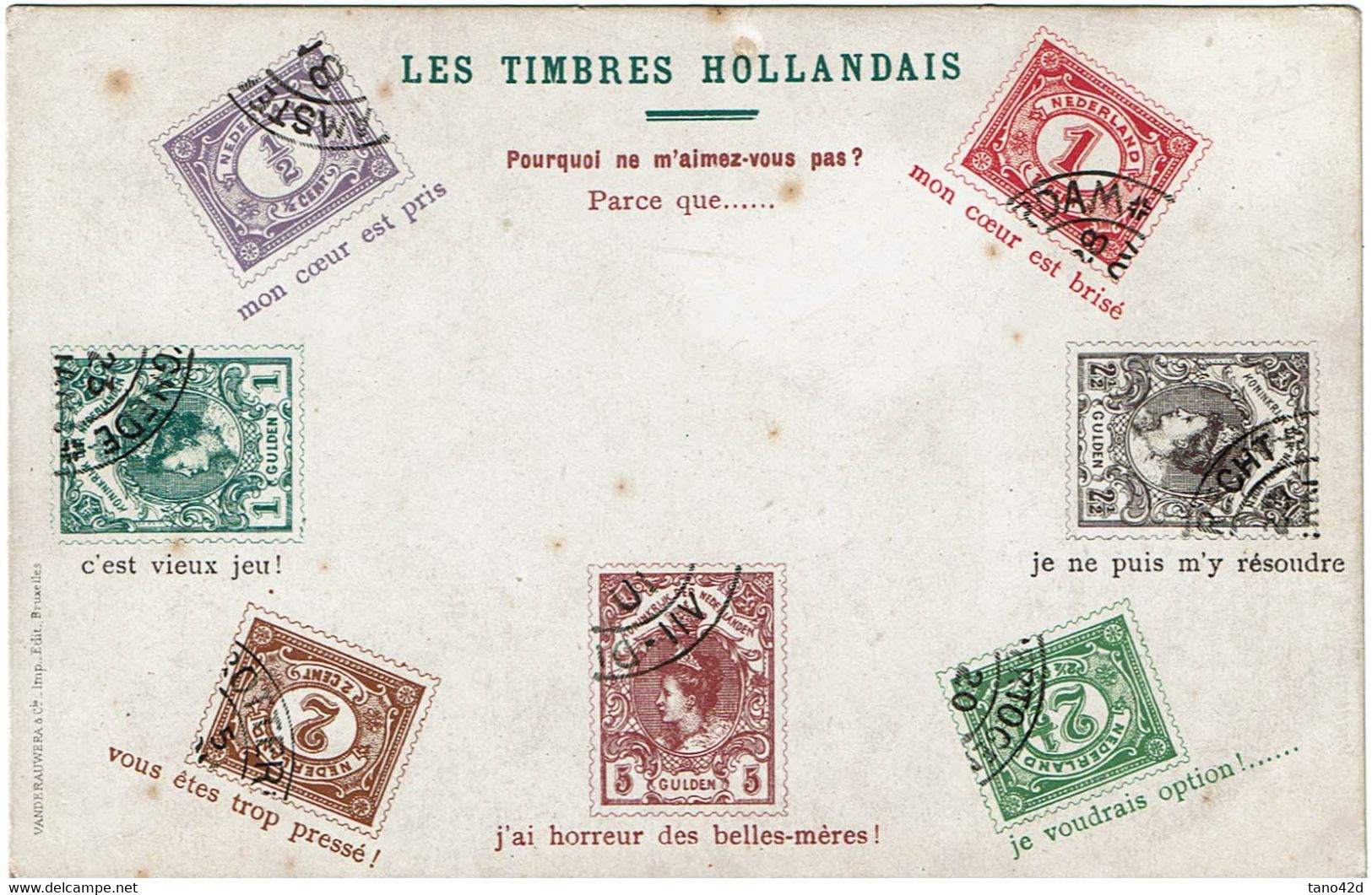 CTN80E- FRANCE PSEUDO ENTIER "LE LANGUAGE DES TIMBRES - LES TIMBRES HOLLANDAIS" - Pseudo-entiers Privés