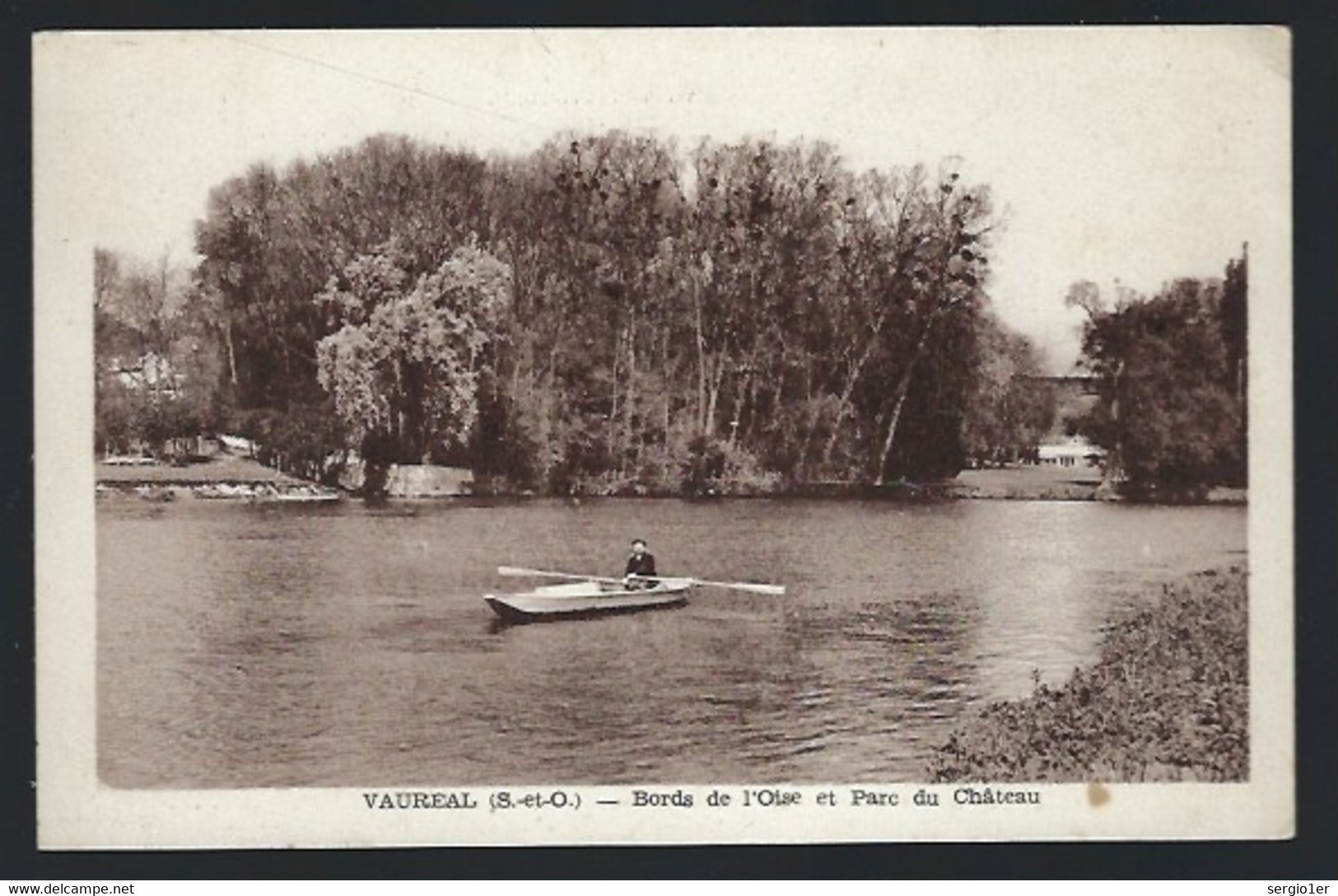 CPA  Val D'Oise 95 :  Vauréal  Bords De L'Oise Et Parc Du Château - Vauréal