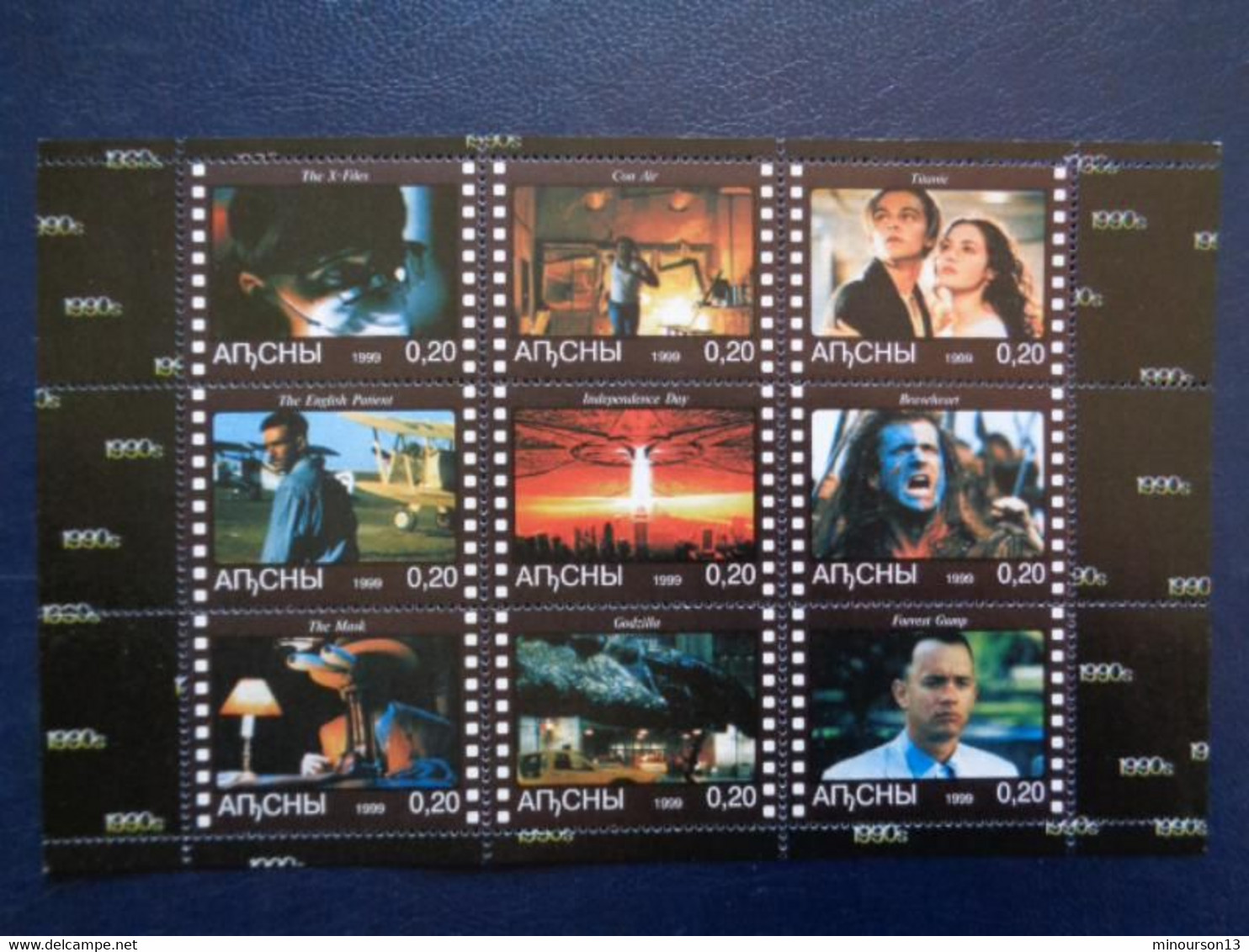 APSNY 1990 - BLOC 9 TIMBRES - CINEMA - Kaukasus