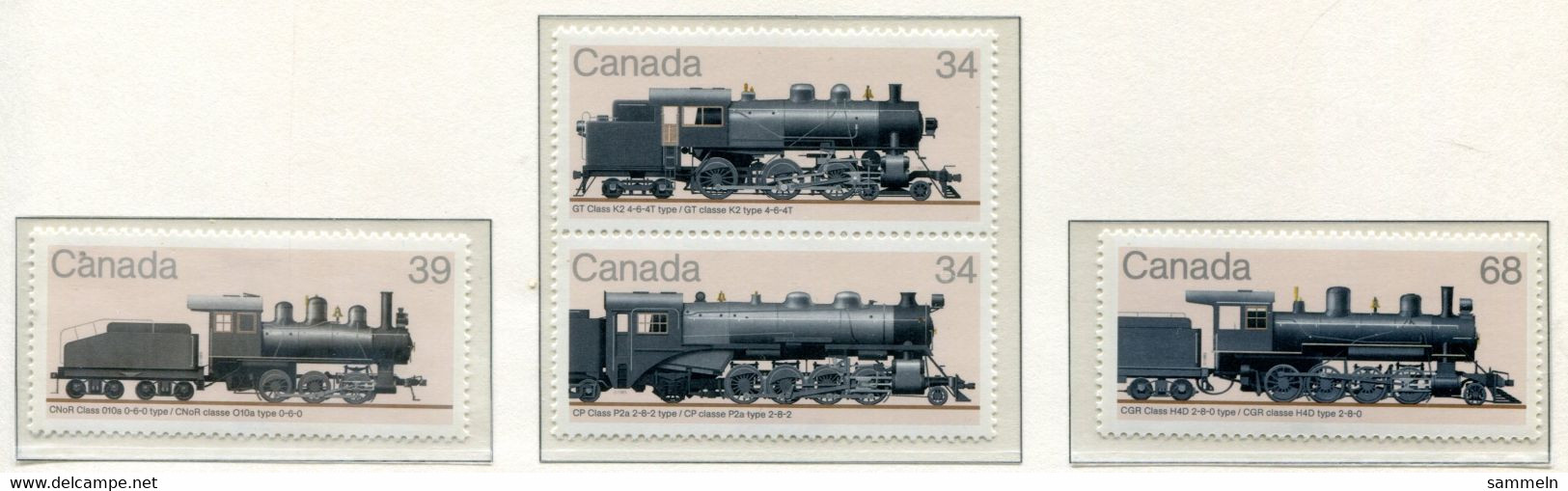 KANADA 980-983 Mnh, Eisenbahn, Railway, Chemin De Fer, Lokomotive, Locomotive - CANADA - Andere & Zonder Classificatie