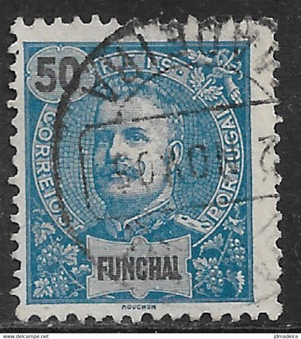 Funchal – 1897 King Carlos 50 Réis Used Stamp - Funchal