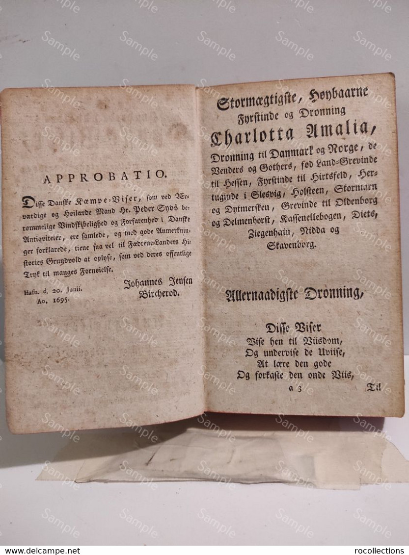 Denmark. Et Hundrede Udvalde Danske Viser Om Allehaande Mærkelige Krigs=Bedrivt....København, Høpffner, 1787 - Scandinavian Languages