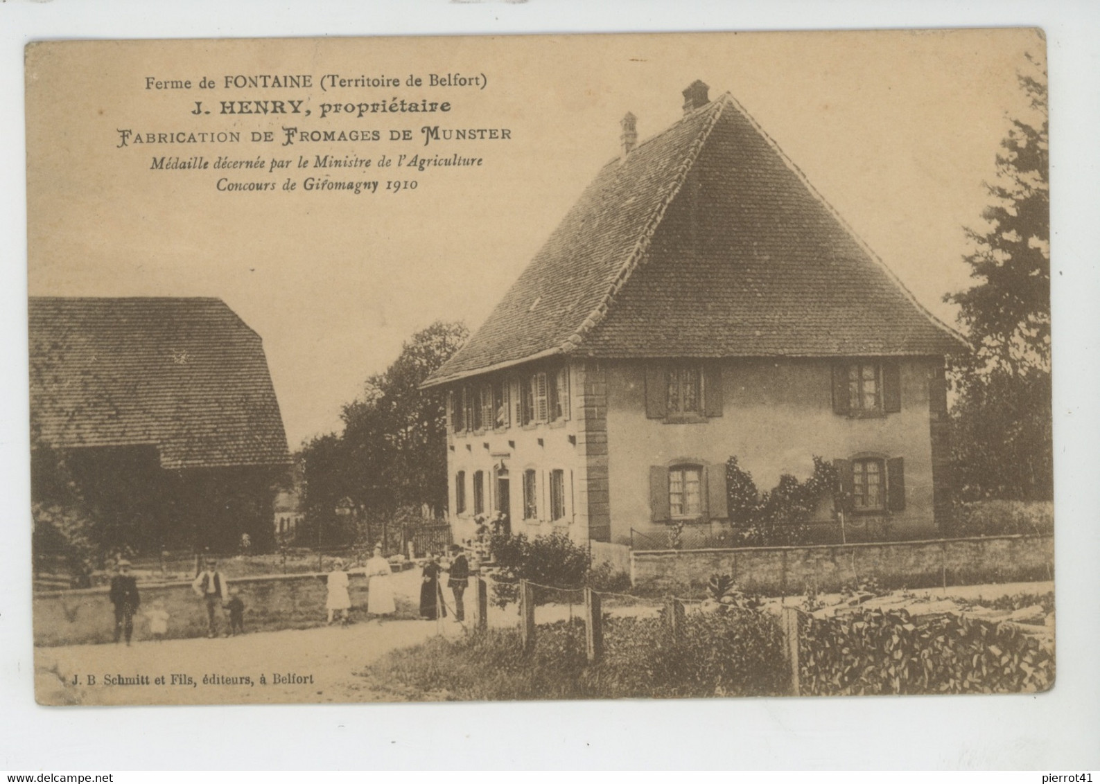 TERRITOIRE DE BELFORT - Ferme De FONTAINE - Fabrication De Fromages De MUNSTER , J. HENRY Propriétaire - Fontaine