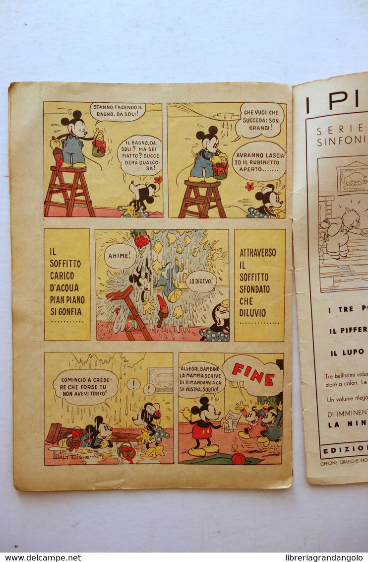 Topolino Bambinaio E I Suoi Vispi Nipotini Walt Disney Mondadori Albo N. 6 1935 - Otros & Sin Clasificación