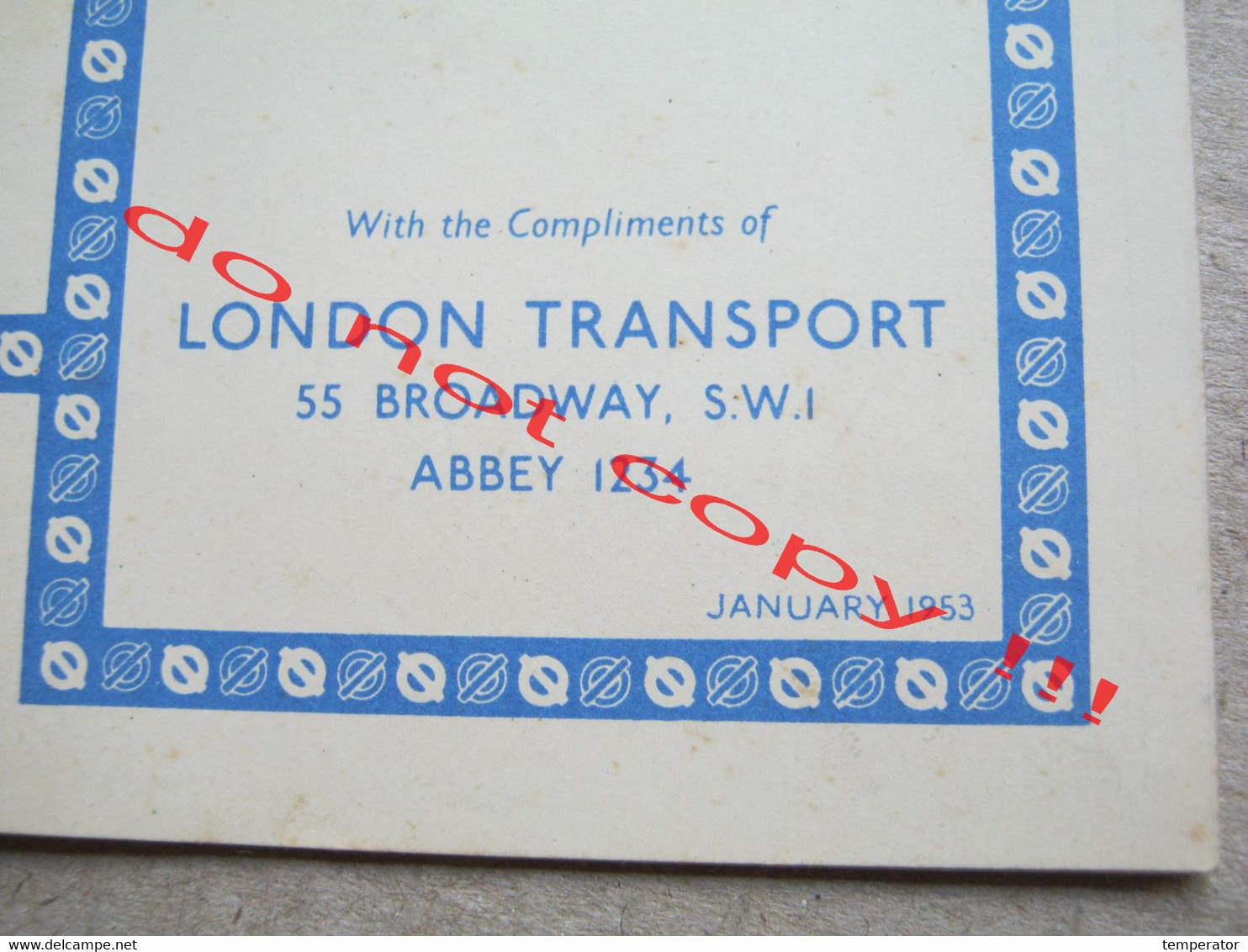 Great Britain RAILWAYS LONDON Transport Diagram Of Lines ( 1953 ) - Europe
