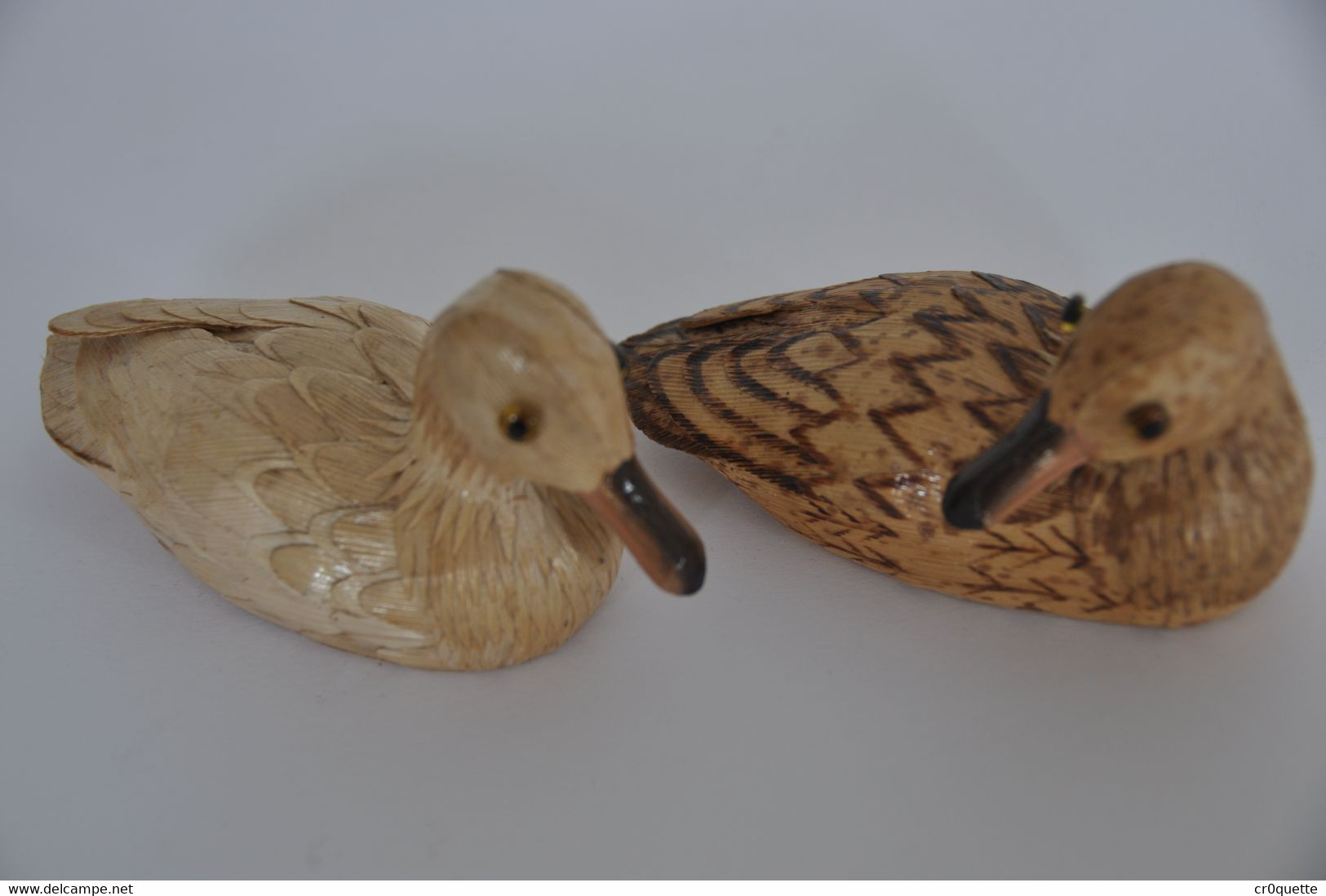 LOT DE 2 CANARDS En PAILLE - Oiseaux - Canards