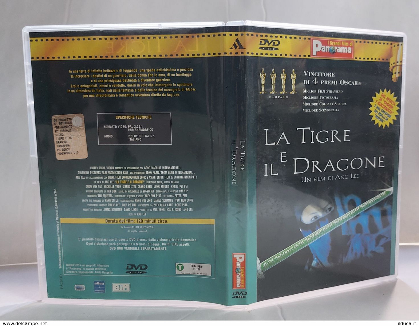 I107072 DVD - LA TIGRE E IL DRAGONE (2001) - Ang Lee / Chow Yun-Fat - Action & Abenteuer