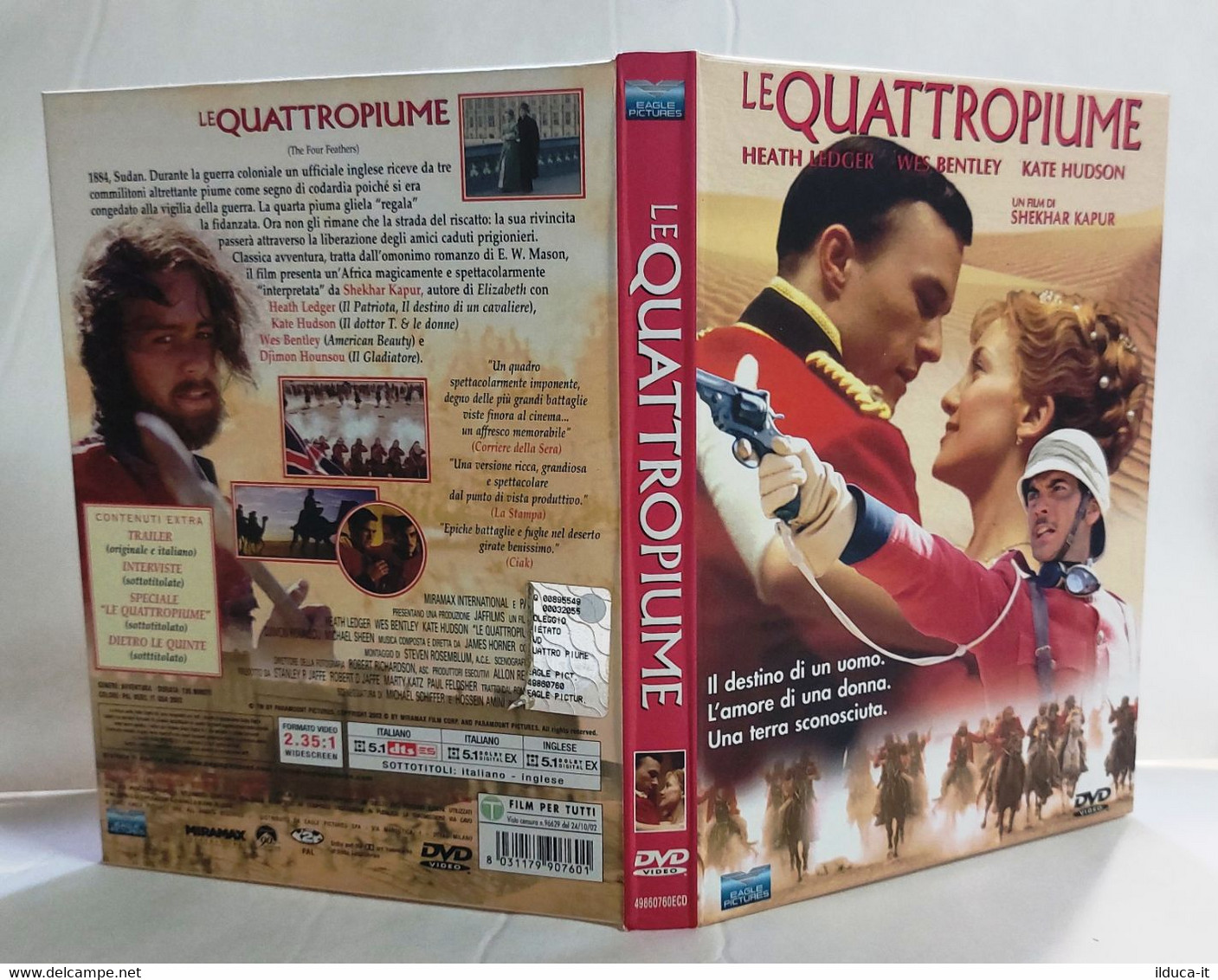 I107074 Cofanetto 2 DVD - LE QUATTRO PIUME - Heath Ledger / Wes Bentley - Geschichte