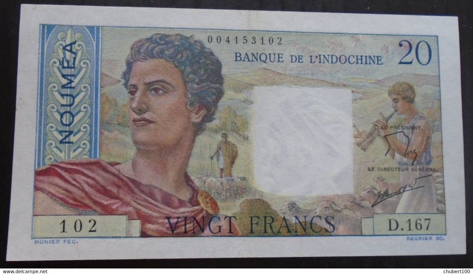 NEW CALEDONIA, P 50c ,  20 Francs ,  ND 1963 ,  Almost UNC Presque Neuf - Nouméa (New Caledonia 1873-1985)