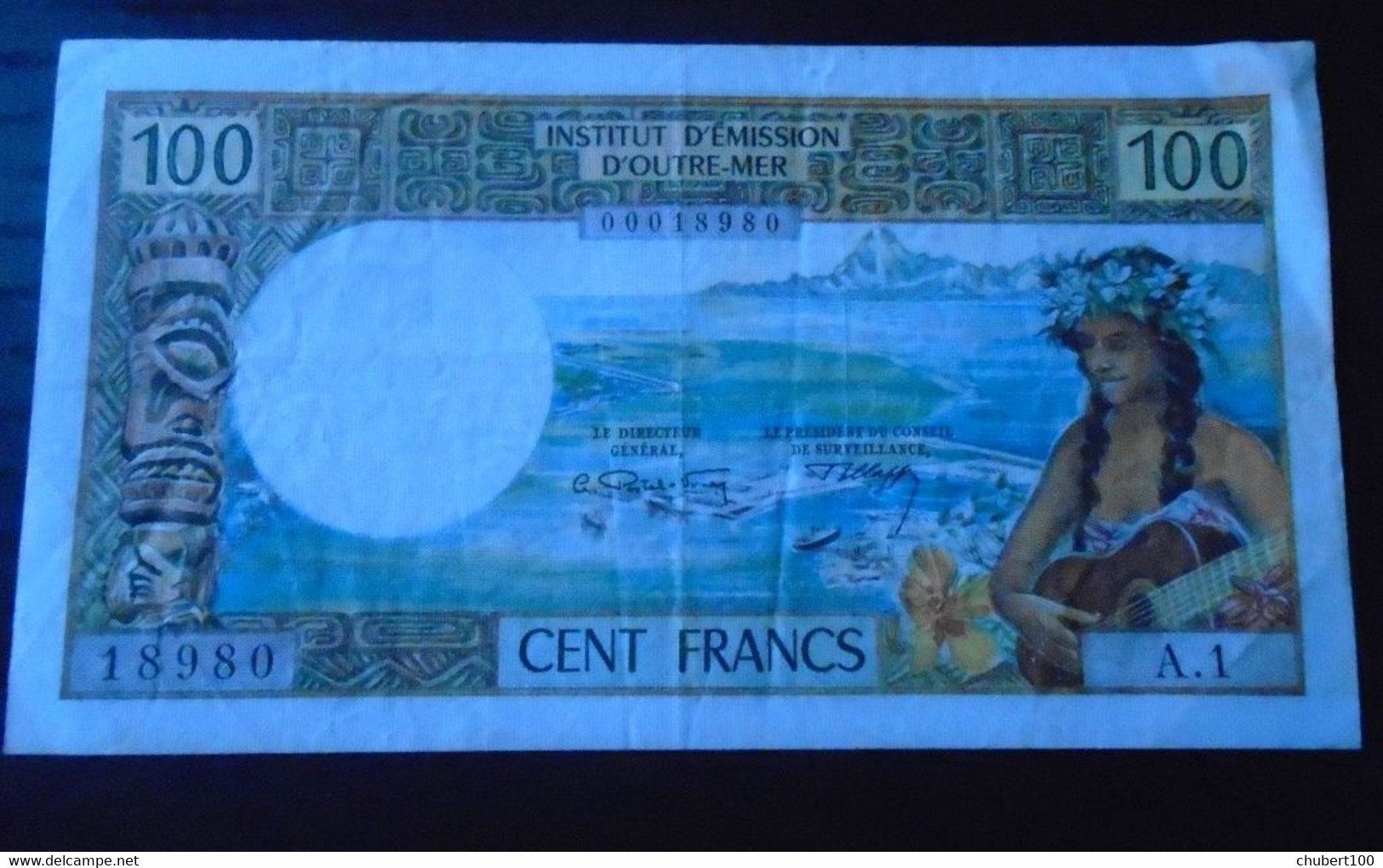 NEW CALEDONIA, P 59 ,  100 Francs ,  ND 1969 ,  VF/EF, First Prefix A1 - Nouvelle-Calédonie 1873-1985