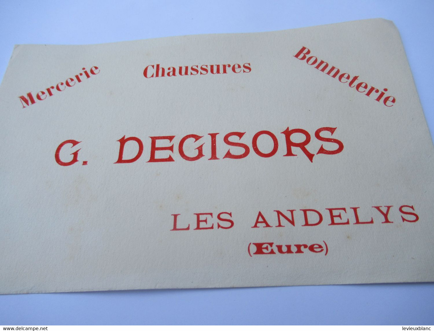 Buvard Publicitaire/Mercerie-Chaussures-Bonneterie/ G DEGISORS/Les Andelys/Eure/Vers 1950-1960         BUV633 - Schuhe