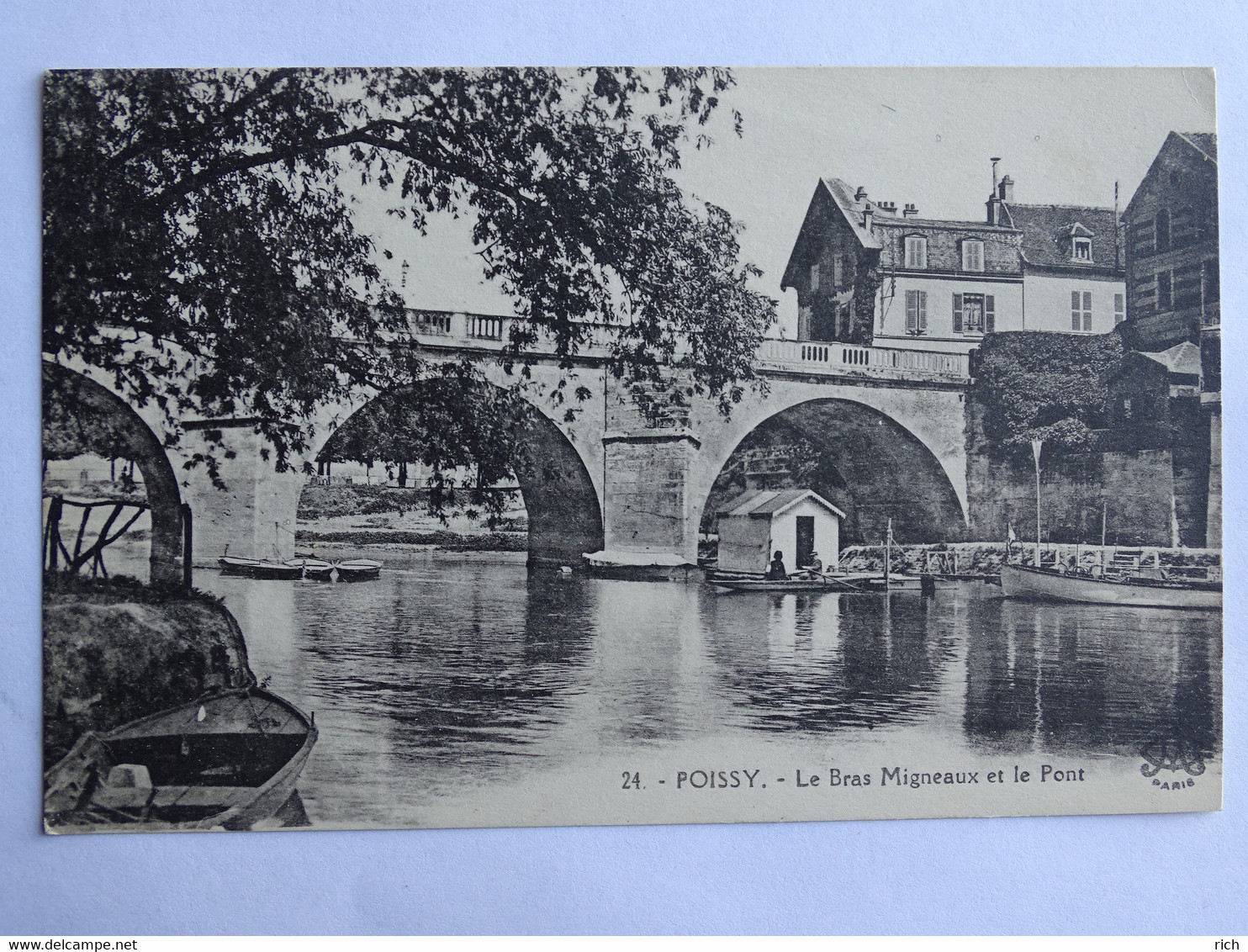 CPA 78 Yvelines - POISSY - Le Bras Migneaux Et Le Pont - Poissy