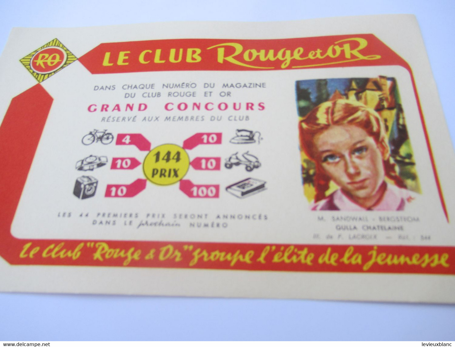 Buvard Publicitaire/Papeterie/Club Rouge & Or/Grand Concours/Gulla/Vers 1950-1960       BUV637 - Papierwaren