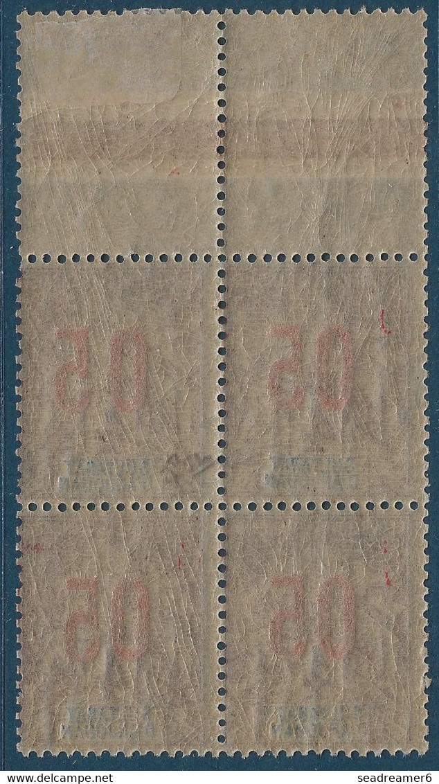 France Colonies Type Groupe Anjouan Bloc De 4 BDfeuille N°26Aa** Variété 0 & 5 Espacés De 2 Mm Signé Calves - Ongebruikt