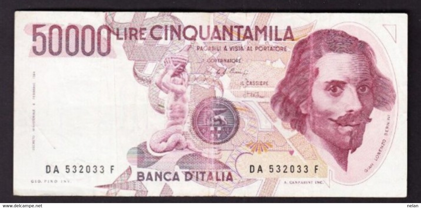 ITALIA 50000 LIRE BERRNINI TIPO 1 - 1984 P-113a1  Circ.BB - 50000 Lire