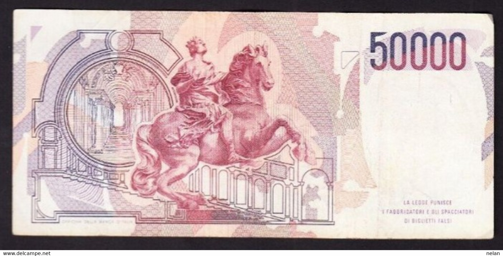 ITALIA 50000 LIRE BERRNINI TIPO 1 - 1986 P-113a3  Circ.BB - 50000 Lire