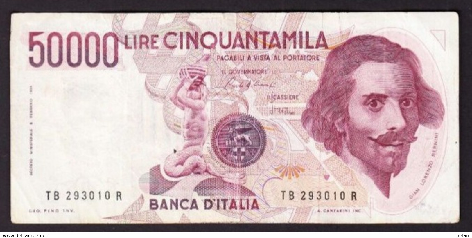 ITALIA 50000 LIRE BERRNINI TIPO 1 - 1985 P-113a2  Circ. - 50.000 Lire