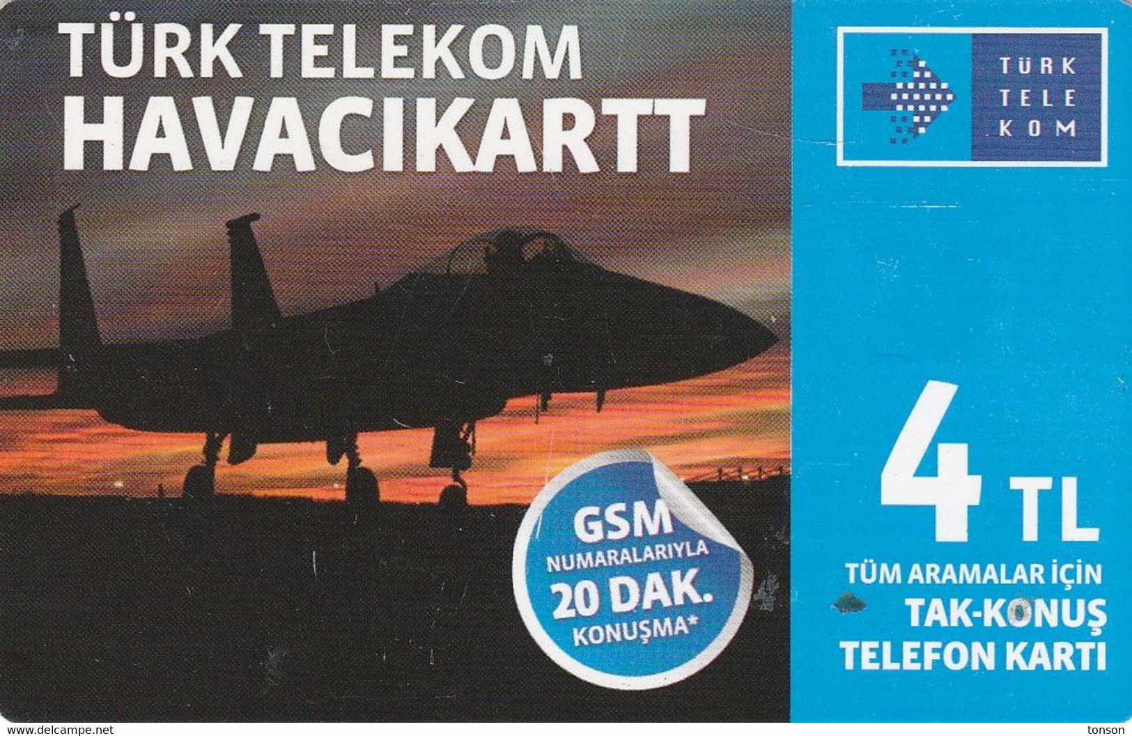 Turkey, TR-C-297D, HAVACIKARTT, 2 Scans.  Chip 8,  Augustos 2016 - Türkei