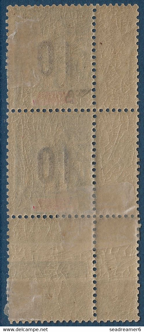 France Colonies Type Groupe St Pierre & Miquelon Paire CDfeuille N°104Aa* Variété 1 & 0 Espacés 2 Mm Signé Calves - Unused Stamps