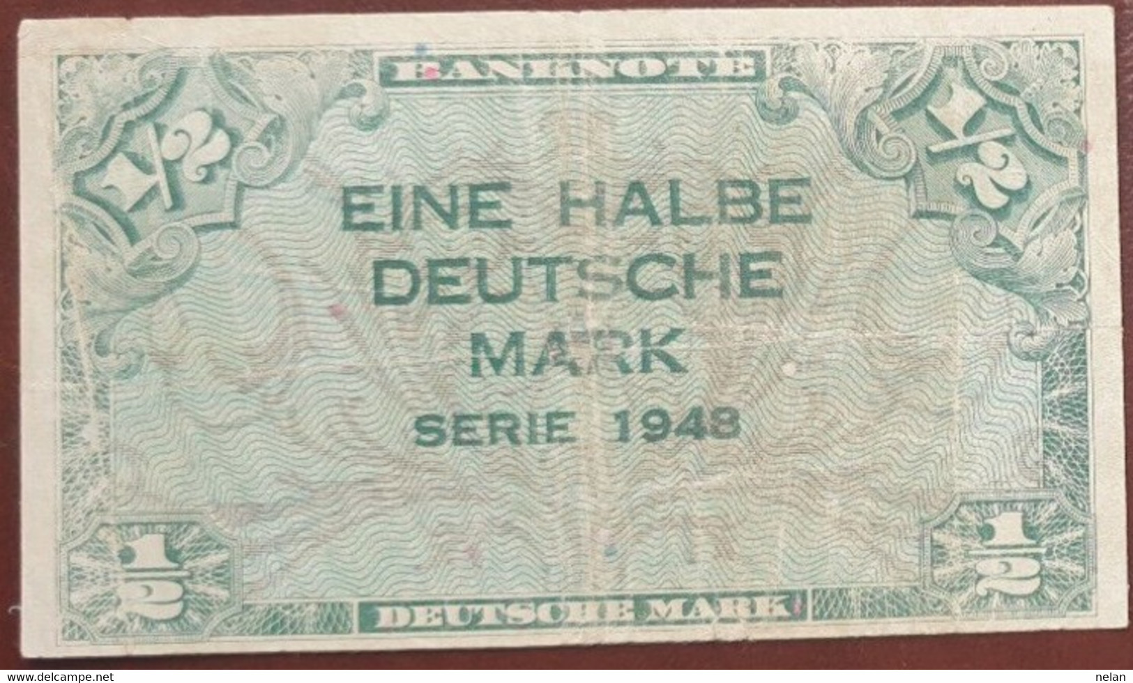 GERMANY -  1/2 MARK 1948  P-1a - 1/2 Deutsche Mark