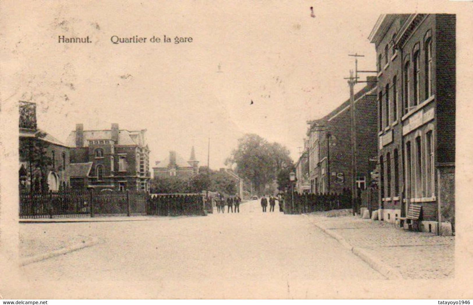 Hannut Quartier De La Gare Voyagé En 1919?? - Hannuit