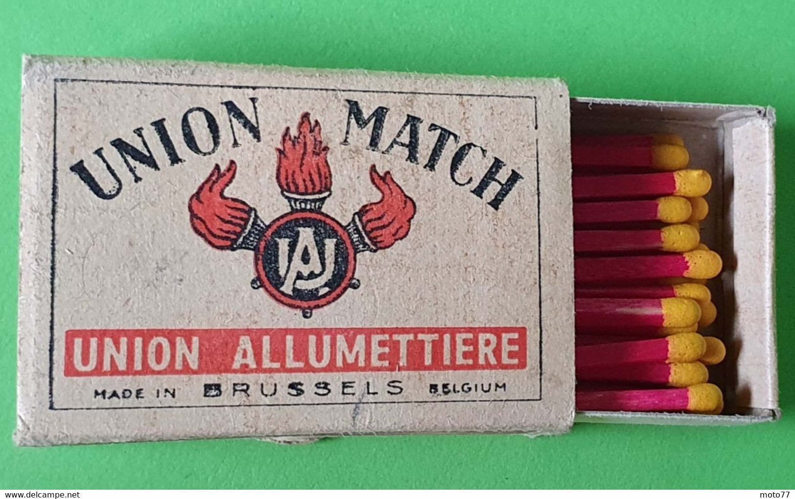 Ancienne Boite D’allumettes BELGE En Carton - Publicité - UNION MATCH - Brussels - Vers 1980 - Boîtes