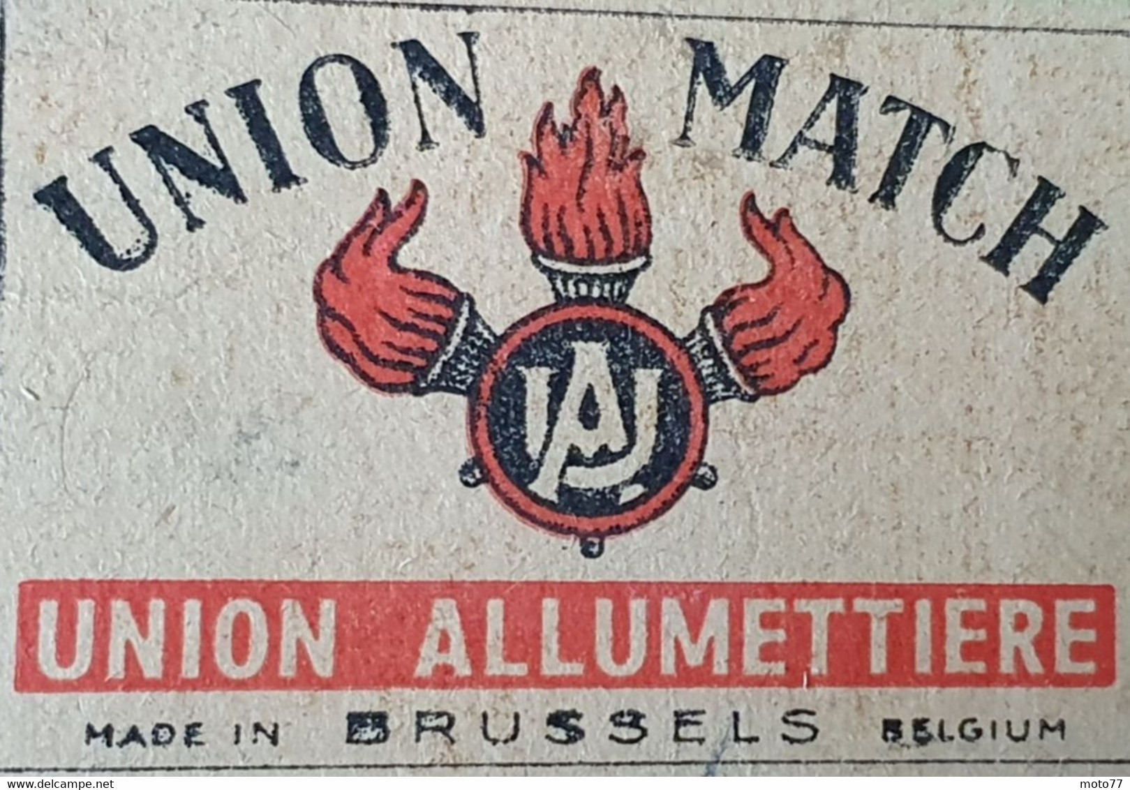 Ancienne Boite D’allumettes BELGE En Carton - Publicité - UNION MATCH - Brussels - Vers 1980 - Boîtes