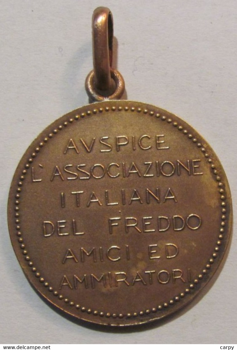 ITALY "Eudo Monti / Auspice Associazione Italiana Freddo / Amici E Ammiratori" Old Bronze Medal / 30 Mm 9 G / Very Nice - Autres & Non Classés