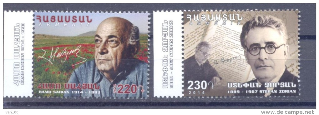 2014. Armenia, Journalists H. Sohian & S. Zorian, 2v, Mint/** - Armenien