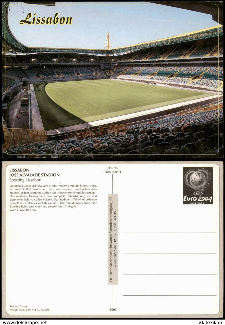 Postcard Lissabon JOSÈ ALVALADE STADION Fussball Football Stadium 2003 - Other & Unclassified